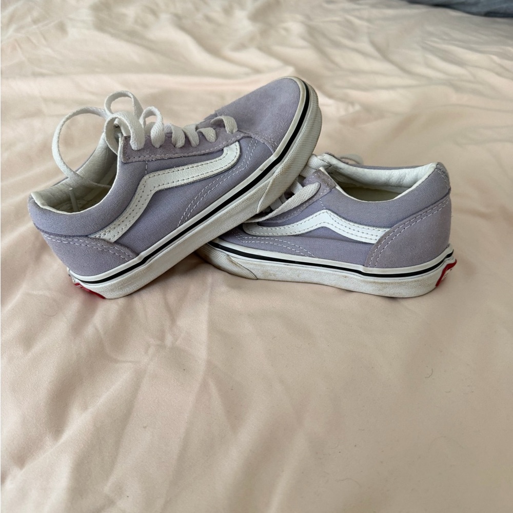 Purple and White Vans